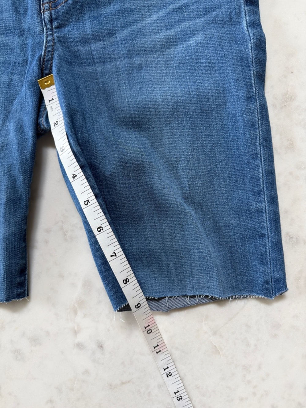Madewell Women's Mid Blue Denim Bermuda Shorts - Picture 5 of 5